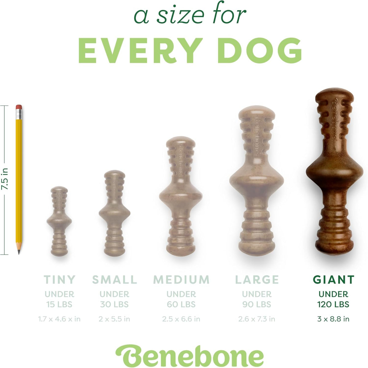Zaggler Giant Dog Chew Toy for Aggressive Chewers with Real Bacon Flavor