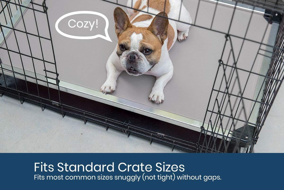 Chew-Proof Elevated Dog Cot Bed, Large, Beige Ripstop