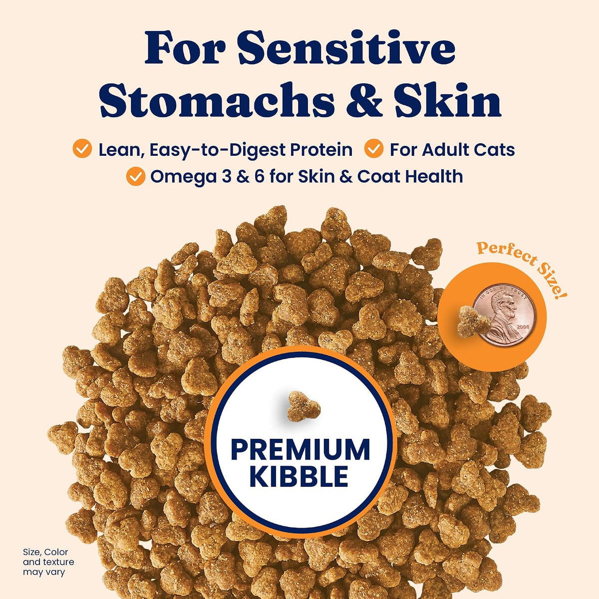Gentle Care Indoor Quail Dry Cat Food for Adult Cats with Sensitive Stomachs - 3 LB