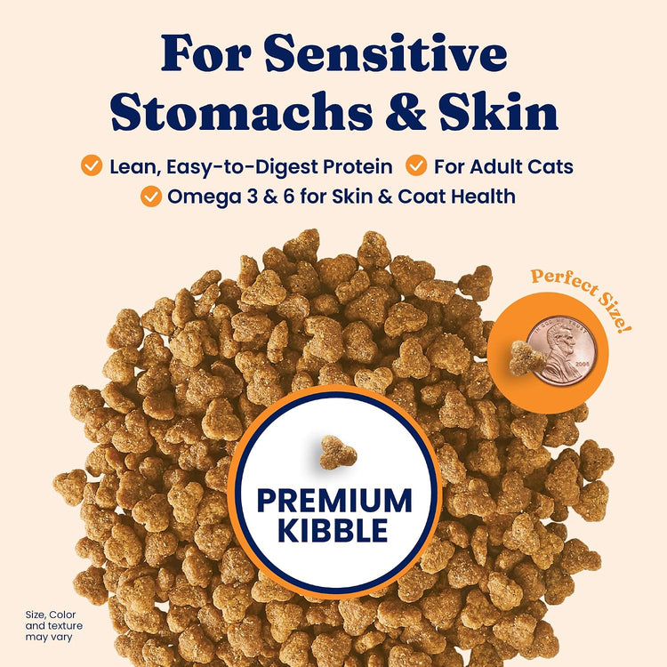 Gentle Care Indoor Quail Dry Cat Food for Adult Cats with Sensitive Stomachs - 3 LB