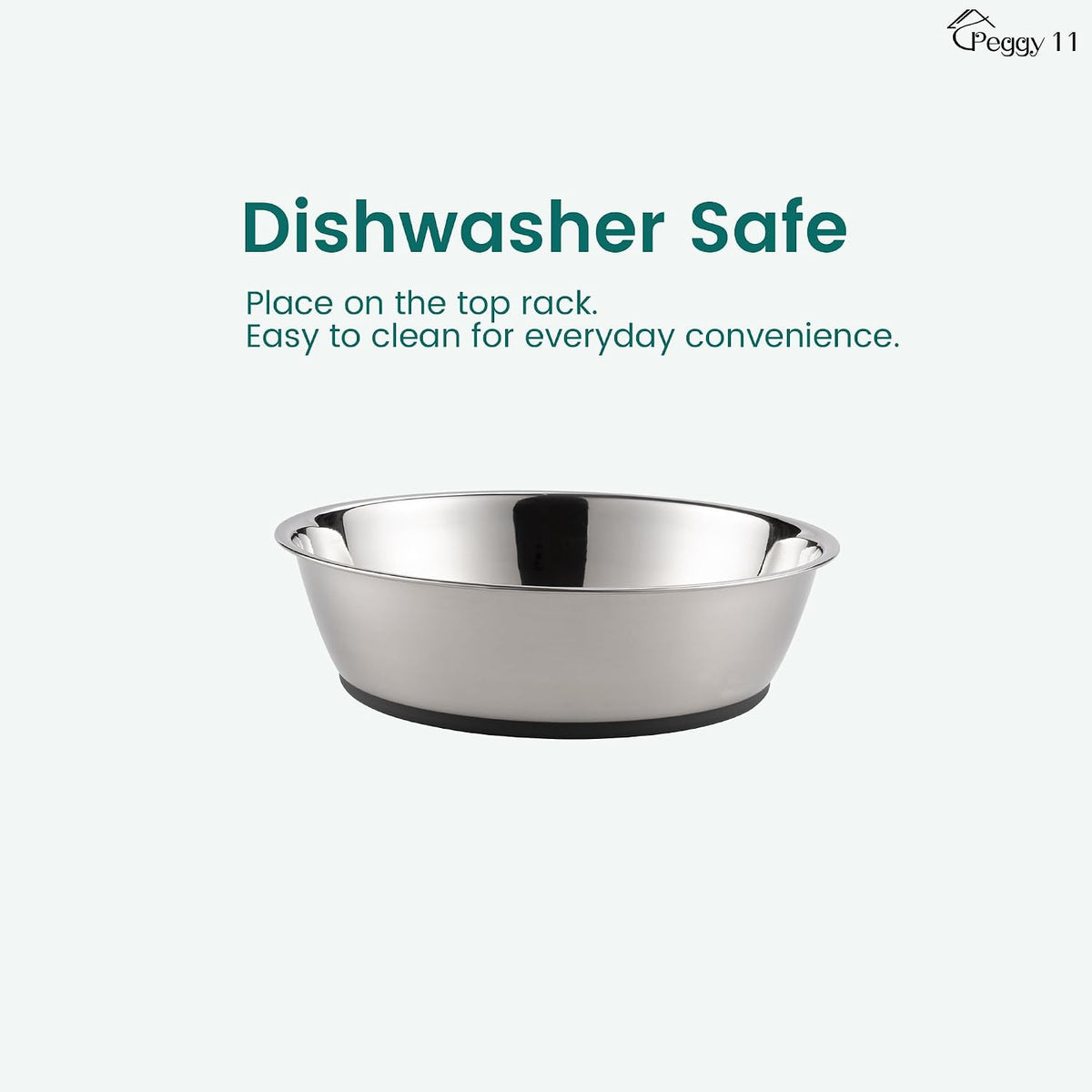 Premium Lightweight Stainless Steel Pet Bowls, 3-Cup Capacity Each, Set of 2