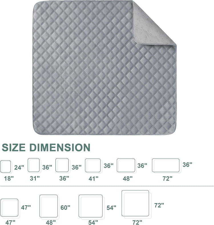 Large/Extra Large Reusable Washable Dog Pee Pads - 36'' x 41'', 2 Pack, Absorbent Non-Slip Waterproof Potty Training Pads, Leak-Proof Whelping Solution