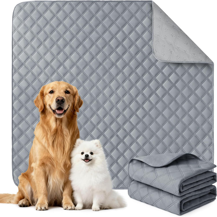 Large/Extra Large Reusable Washable Dog Pee Pads - 36'' x 41'', 2 Pack, Absorbent Non-Slip Waterproof Potty Training Pads, Leak-Proof Whelping Solution