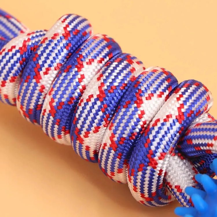 Dog Toys Chew Resistant Nylon Rope Toys Pet Colorful Woven Knot Rubber Toys Dog Self Fun Outdoor Swimming Toys Pet Supplies