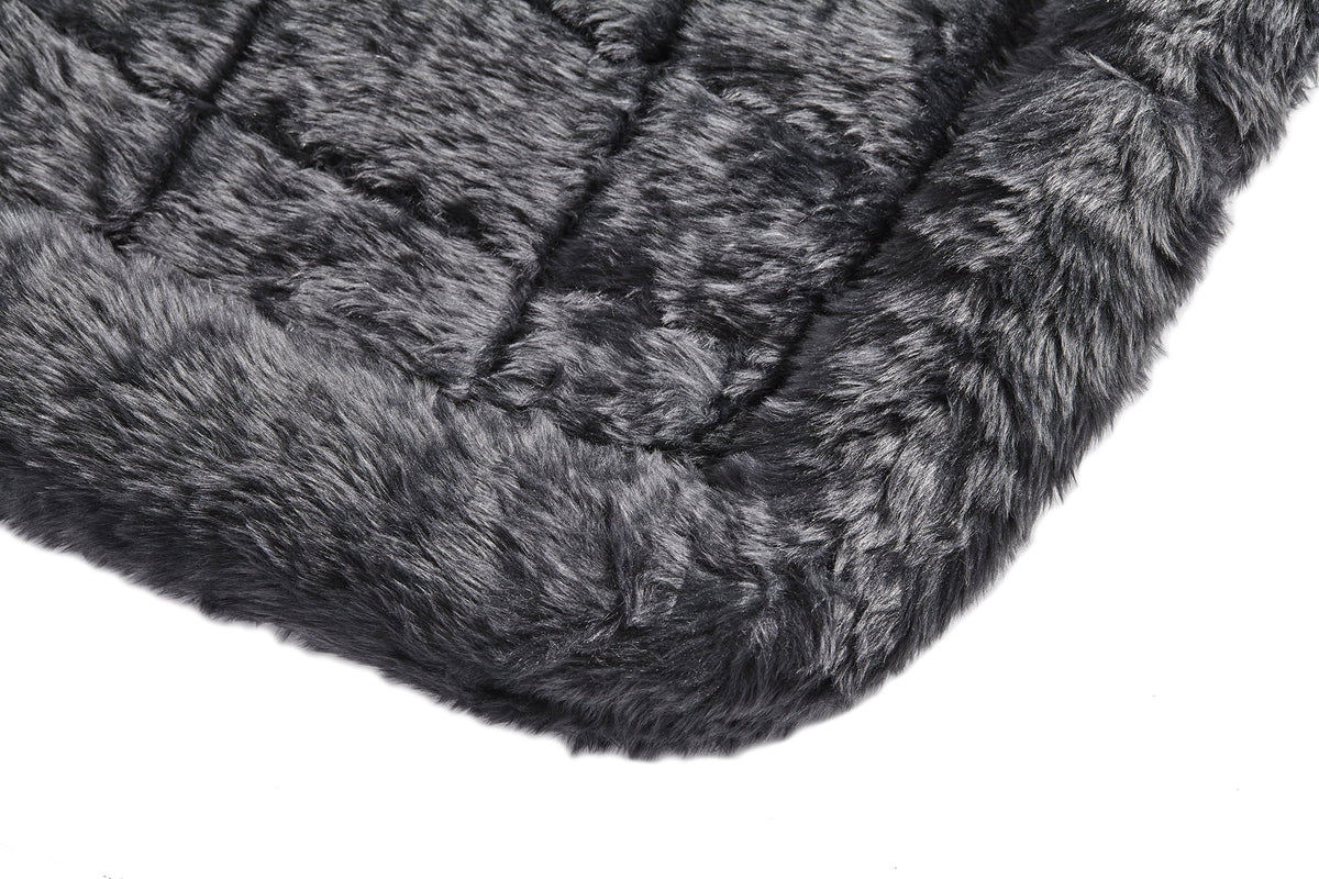 / Quiettime Gray Fleece, Plush Bolstered Bed/ Fits 30-Inch Crate/ Model-40230
