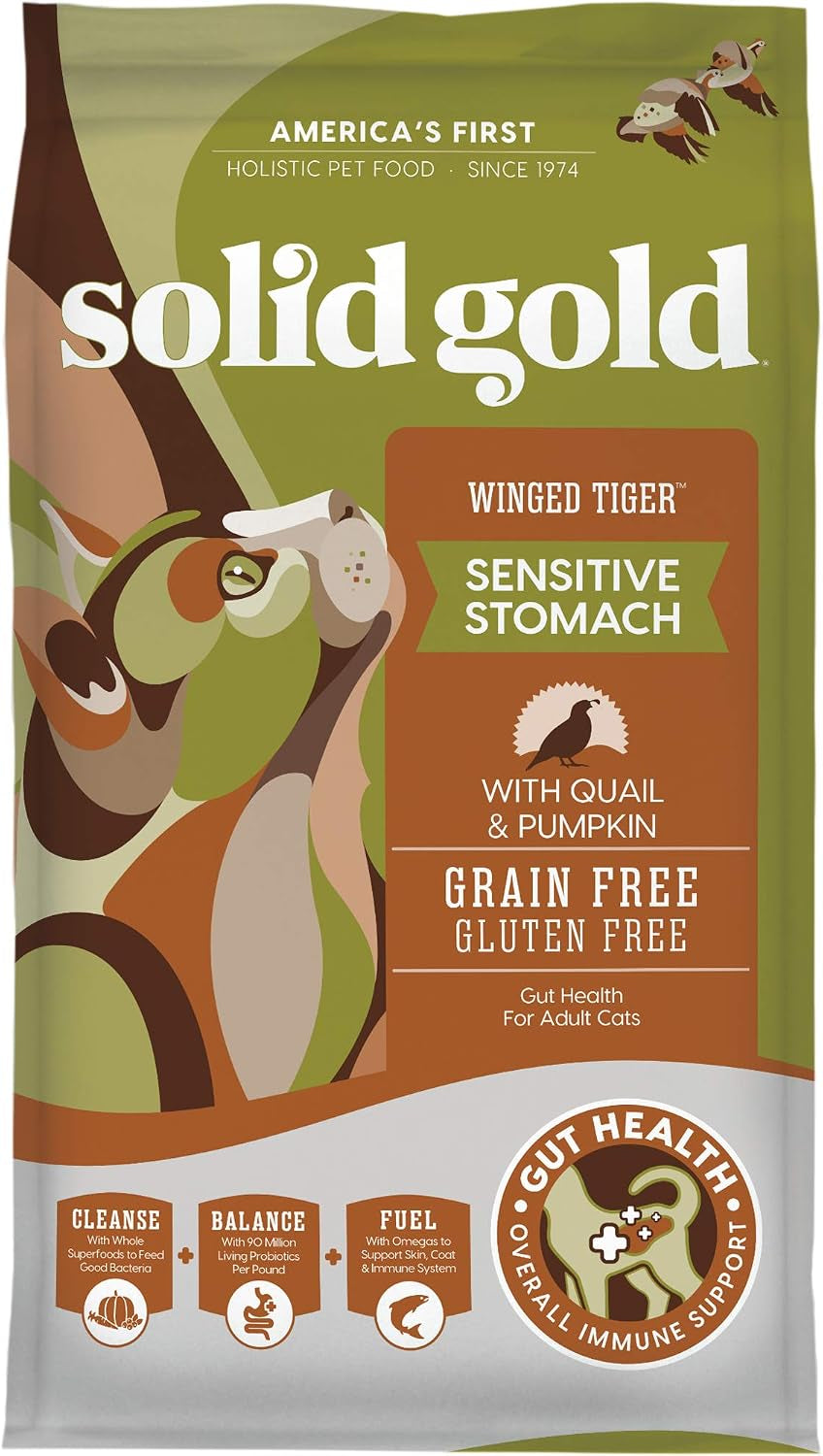 Gentle Care Indoor Quail Dry Cat Food for Adult Cats with Sensitive Stomachs - 3 LB