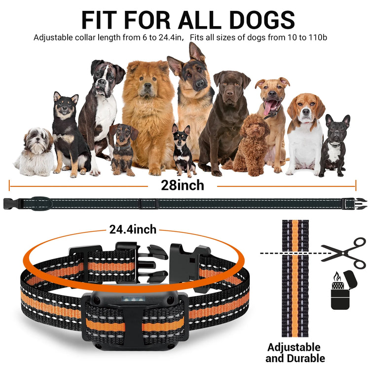 2600FT Dog Training Collars for 2 Dogs, Dog Shock Collar with Remote, 3 Modes Beep Vibration Shock, Waterproof, LED Light for Training Small Medium Large Dogs