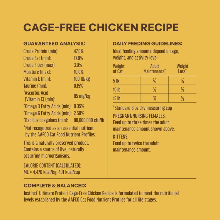Ultimate Grain-Free Chicken Recipe Dry Cat Food - 10 lb Bag of Natural Goodness