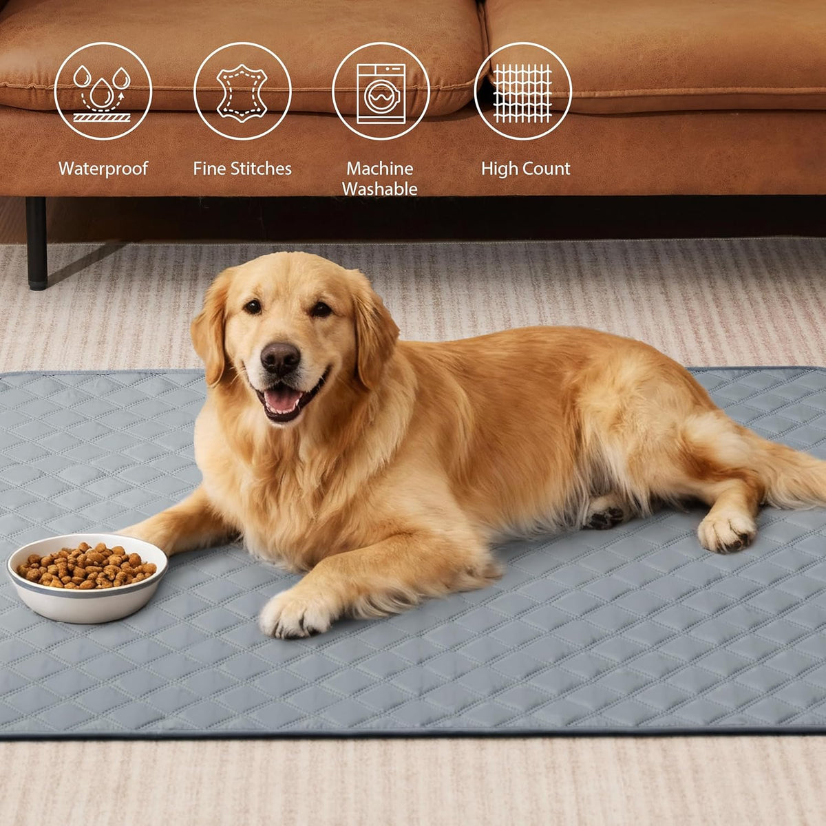Large/Extra Large Reusable Washable Dog Pee Pads - 36'' x 41'', 2 Pack, Absorbent Non-Slip Waterproof Potty Training Pads, Leak-Proof Whelping Solution