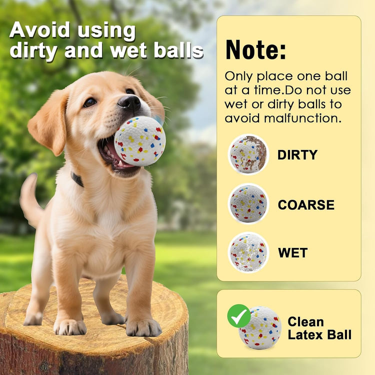 Automatic Dog Ball Launcher with Adjustable Range of 20-45FT, Interactive Fetch Toy for Small and Medium Dogs, Includes Three 2.3-Inch ETPU Balls for Indoor and Outdoor Use