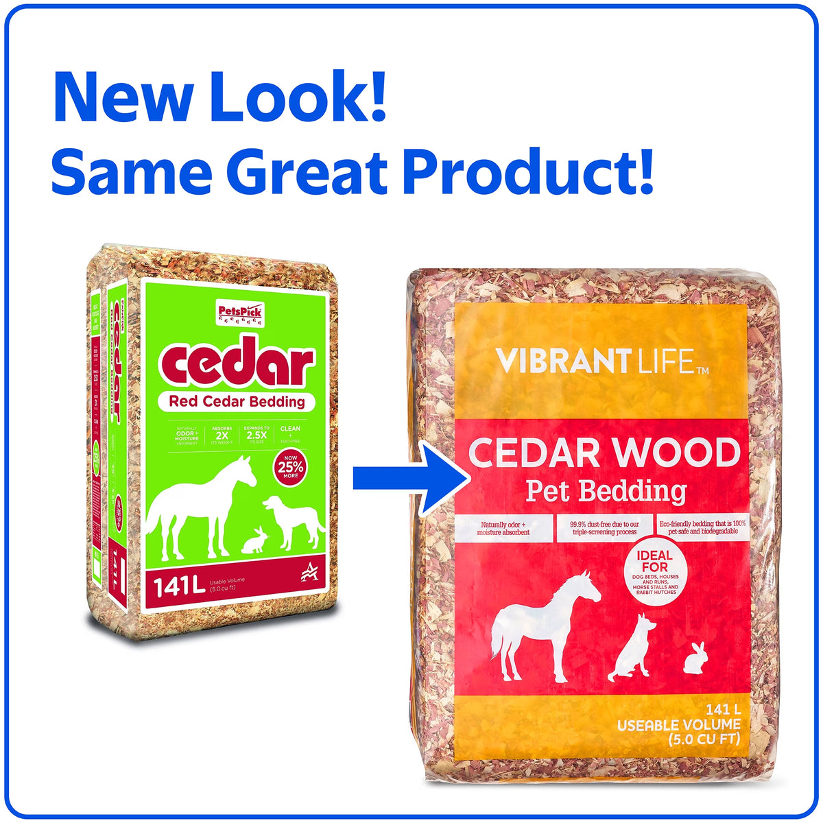 Cedar Wood Pet Bedding, 141 L Bag