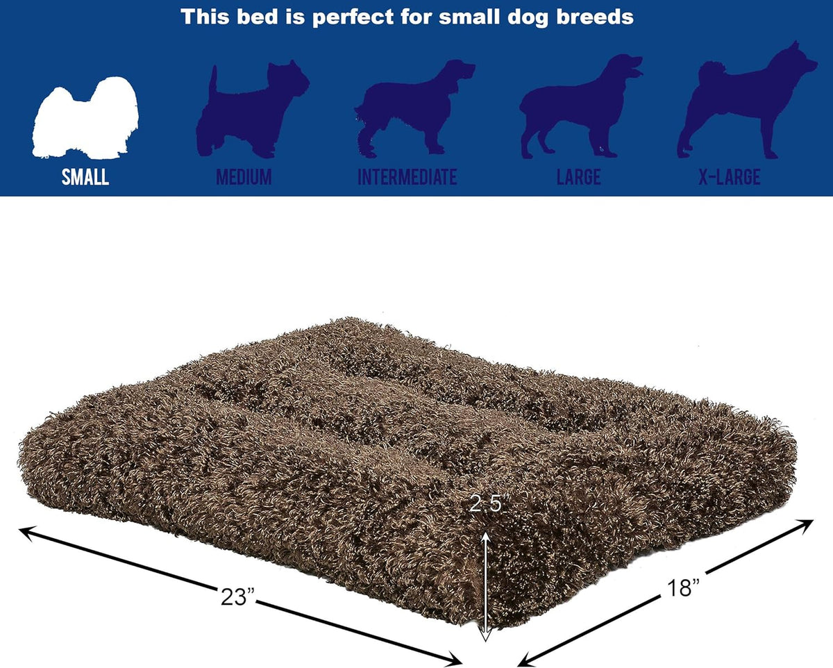 Ultra-Soft Quiettime Deluxe Coco Chic Pet Bed, Overstuffed and Machine Washable, Designed for 24-Inch Crates