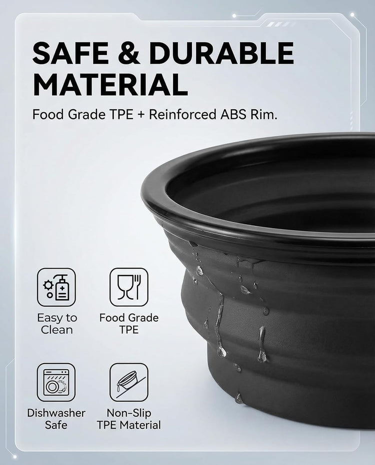 Portable Collapsible Dog Bowls - Set of 2 Durable Water Bowls