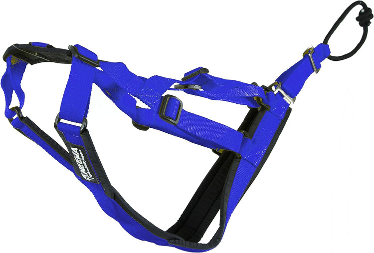 Adjustable Pro Harness for Large Dogs - Blue Dog Pulling Harness Ideal for Canine Joring