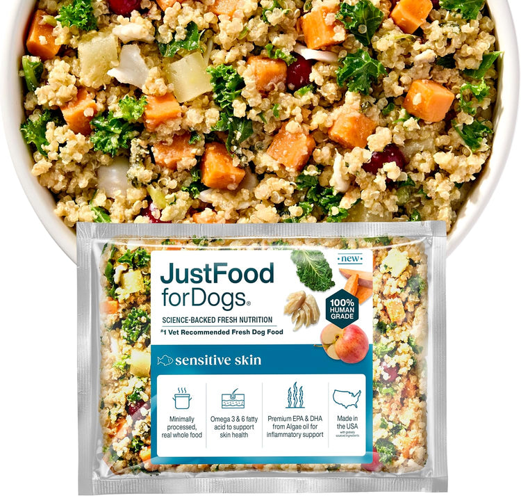 Frozen Fresh Dog Food for Sensitive Skin - 7-Pack for Optimal Skin and Coat Health