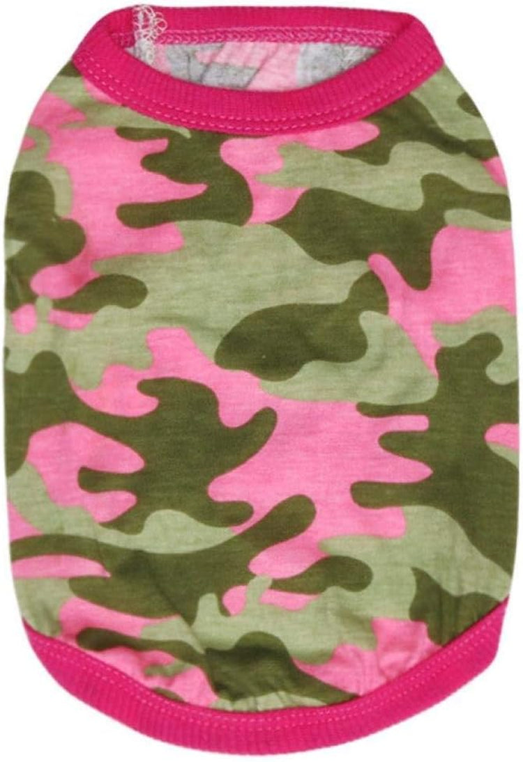 Soft Summer Vest for Dogs - Cute Camo Tank Tops and Sweatshirts for Small to Medium Breeds