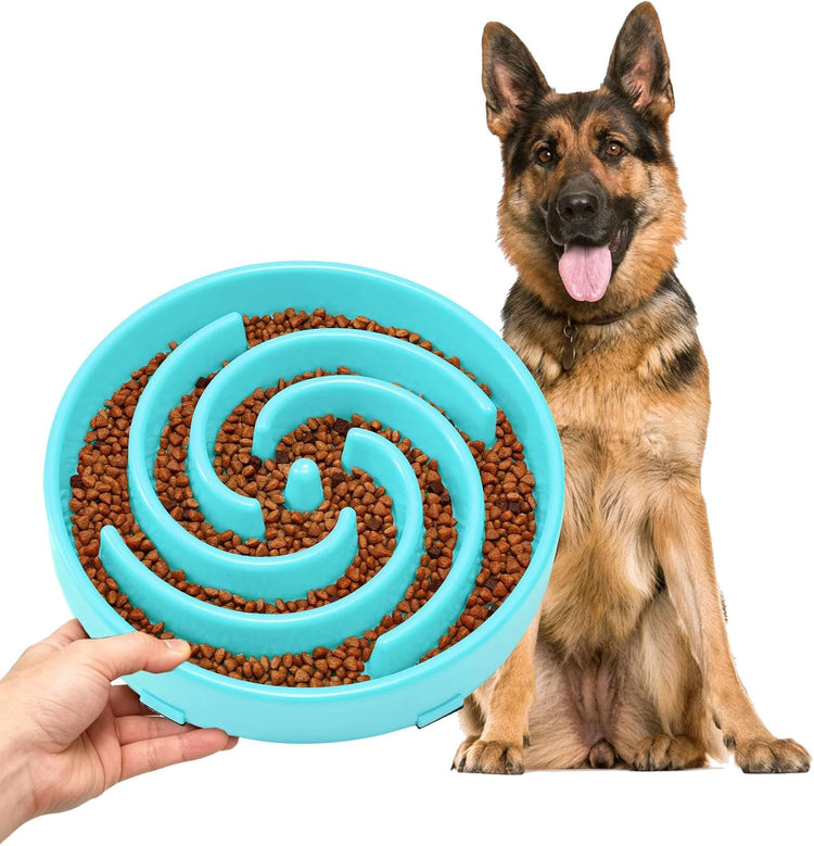 Slow Feeder Bowl for Large and Medium Dogs - Anti-Gulping Design to Prevent Bloat and Choking
