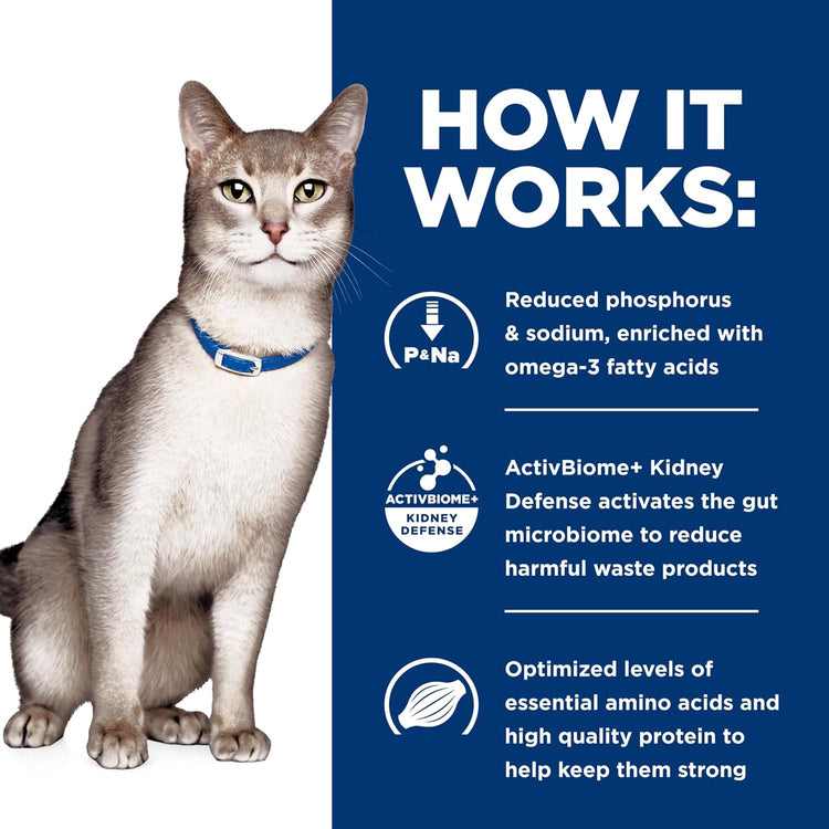 Hill's Prescription Diet K/D Kidney Care Dry Cat Food for Feline Health