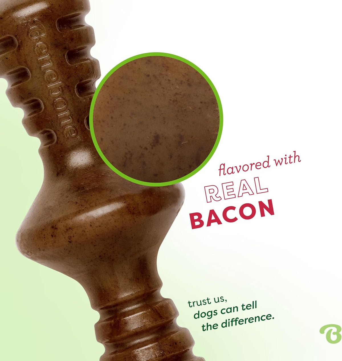 Zaggler Giant Dog Chew Toy for Aggressive Chewers with Real Bacon Flavor