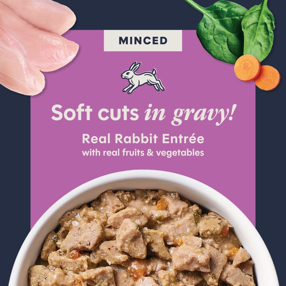 Gourmet Rabbit Minced Cups Wet Cat Food - 3.5 Oz (12-Pack)