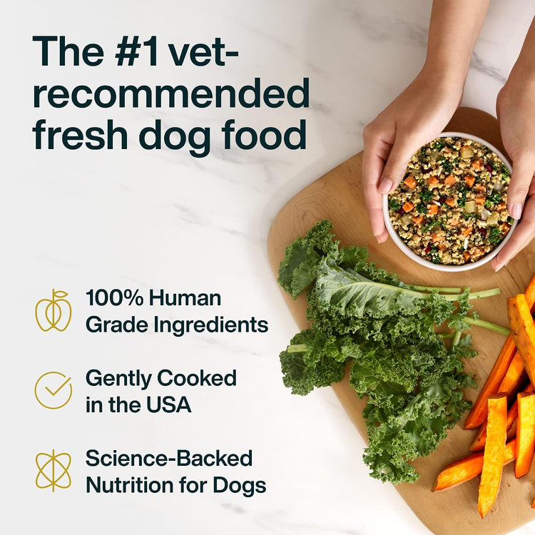 Frozen Fresh Dog Food for Sensitive Skin - 7-Pack for Optimal Skin and Coat Health
