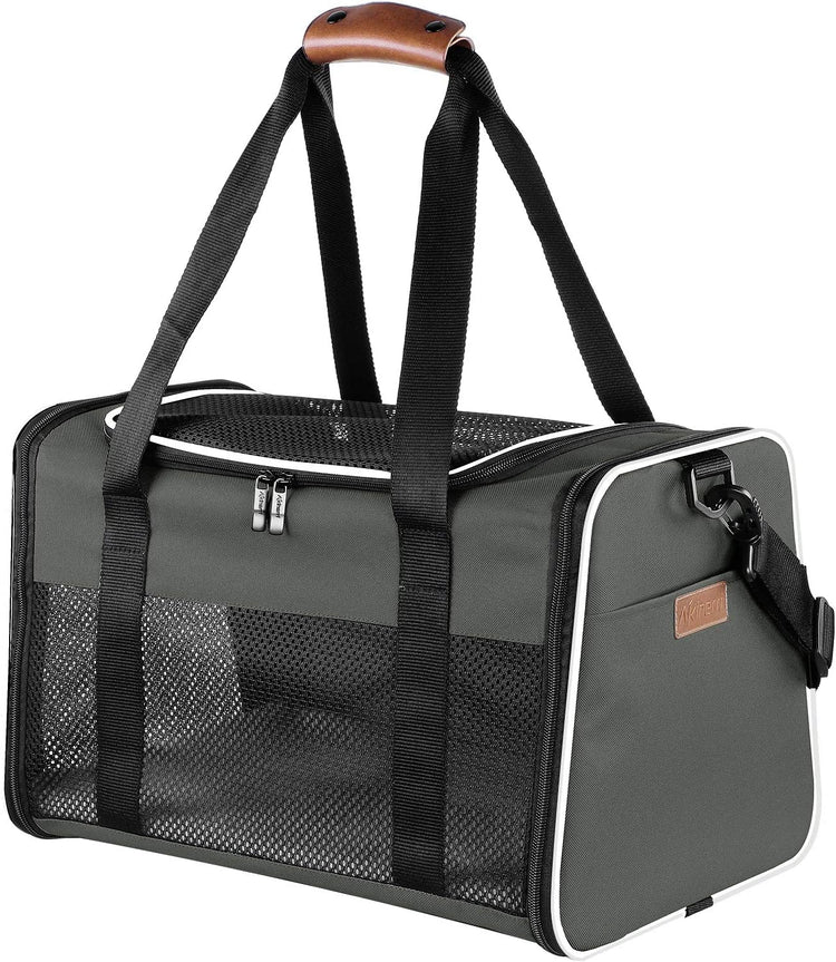 Portable Foldable Cat and Dog Carrier - Soft-Sided Pet Bag for Pets up to 22 lbs, Airline Approved Travel Carrier