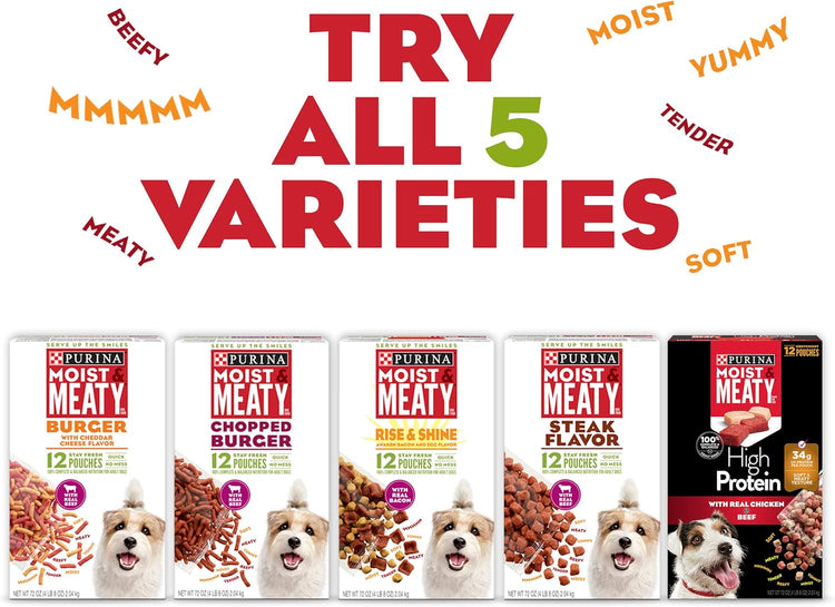 Premium Soft Dog Food Pouches - 36 Count