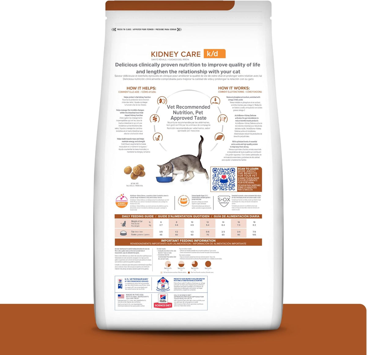 Hill's Prescription Diet K/D Kidney Care Dry Cat Food for Feline Health