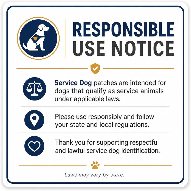 Reflective Service Dog Patches with Hook Backing for Service Animal Vests and Harnesses - Small (4.6 x 1 Inch)