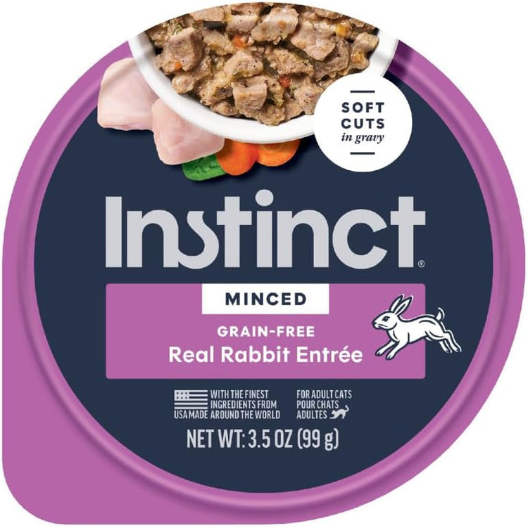 Gourmet Rabbit Minced Cups Wet Cat Food - 3.5 Oz (12-Pack)