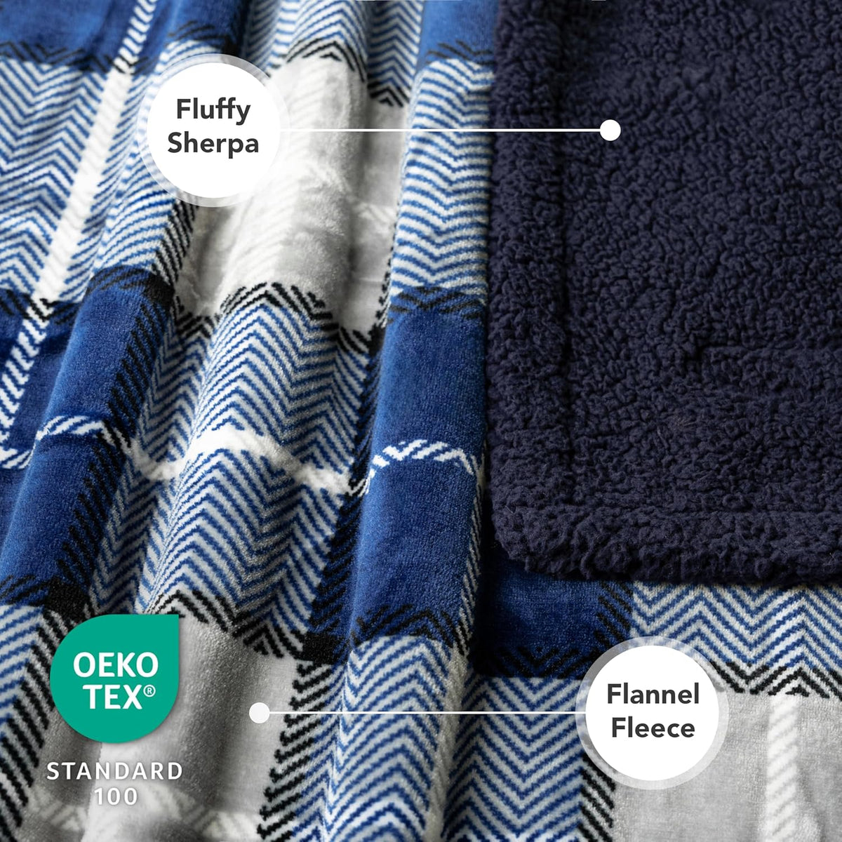 Waterproof Blanket for Small Dogs and Cats, 29" x 40", Light Grey Plaid