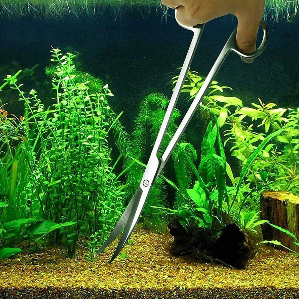 Professional Aquascaping Tool Set: 4-in-1 Stainless Steel Long Tweezers, Scissors, and Spatula for Aquariums, Fish Starter Kits, and Terrariums