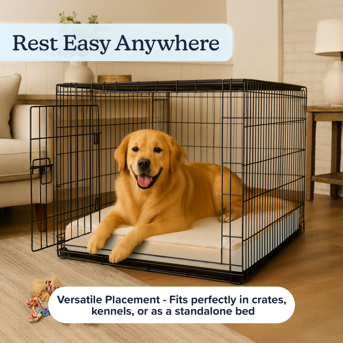 PETMAKER Orthopedic Memory Foam Pet Bed - 36" X 27", Tan