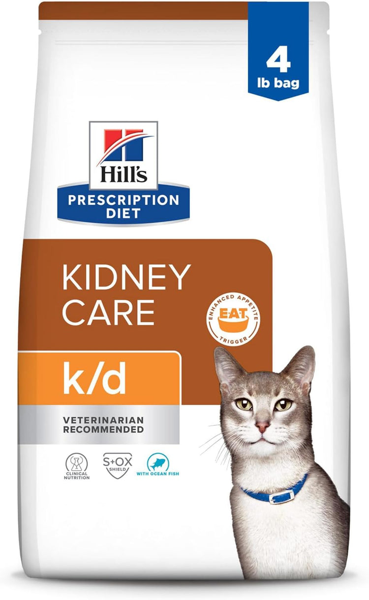 Hill's Prescription Diet K/D Kidney Care Dry Cat Food for Feline Health