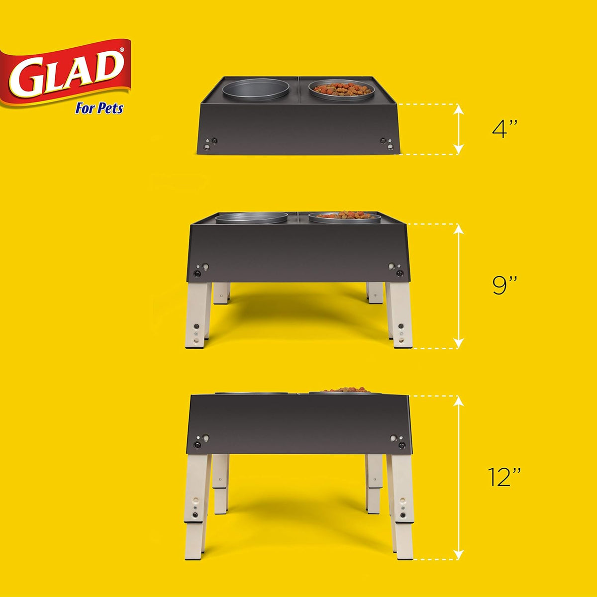 for Pets Adjustable Height Elevated Dog Bowls with Disposable Inserts