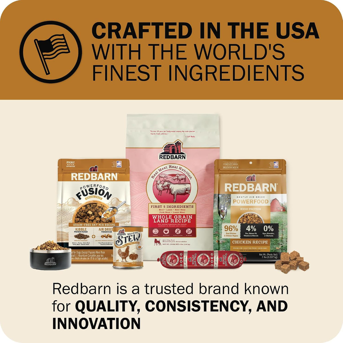 Redbarn Air-Dried Powerfood Fusion Grain-Free Kibble, Sky Mix Recipe, 3.5 lb Bag