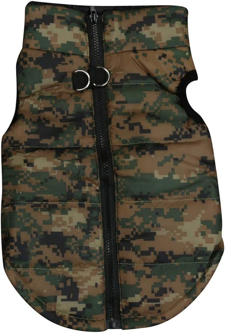 Unisex Dog Winter Vest - Sleeveless Camouflage Jacket for Pets
