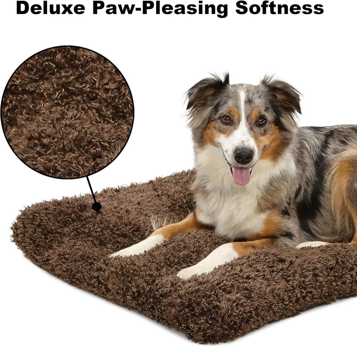 Ultra-Soft Quiettime Deluxe Coco Chic Pet Bed, Overstuffed and Machine Washable, Designed for 24-Inch Crates