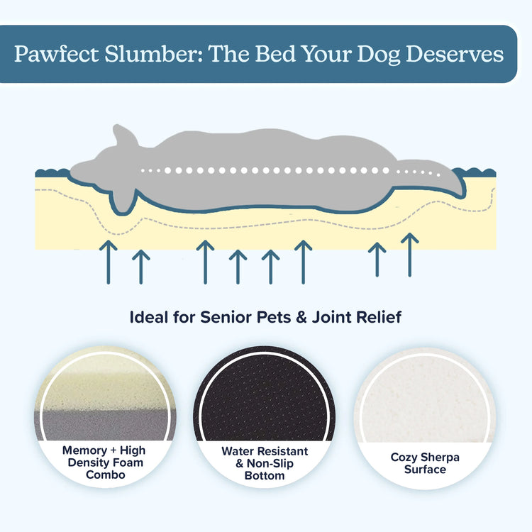 PETMAKER Orthopedic Memory Foam Pet Bed - 36" X 27", Tan